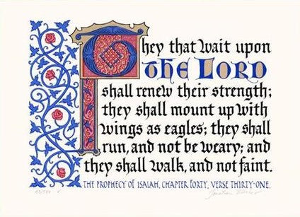 Isaiah 40:31 KJV, Print Only 9" x 12"
