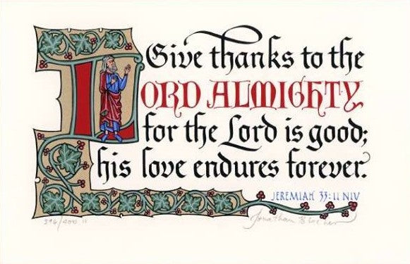 Jeremiah 33:11 NIV, Print Only 6" x 9"