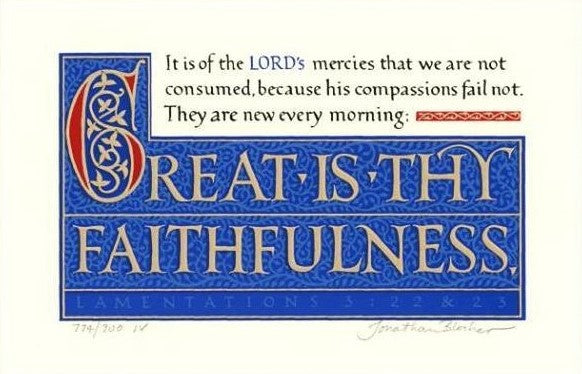 Lamentations 3:22-23 KJV, Print Only 6" x 9"