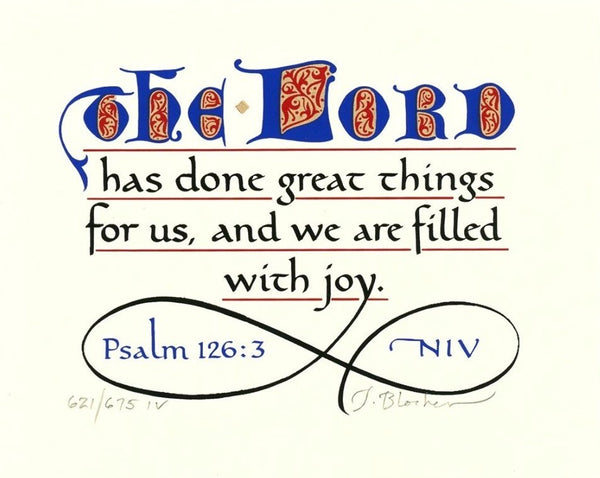 Psalm 126:3 KJV, Print Only 4" x 5"