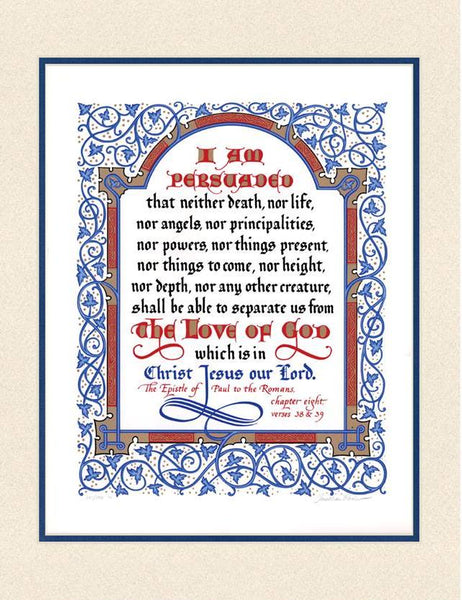 Romans 8:38-39 KJV, Sand Mat 14" x 18"