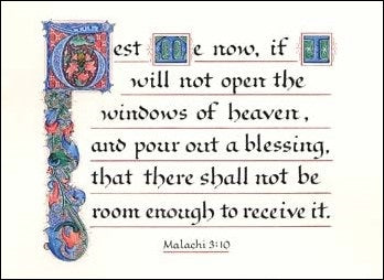 Malachi 3:10 KJV