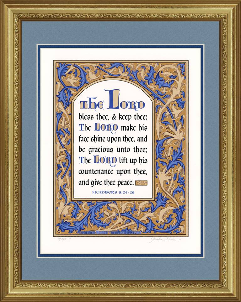 Numbers 6 24 26 KJV Blue Tan Manuscriptures numbers-6-24-26-kjv-blue-tan-manuscriptures