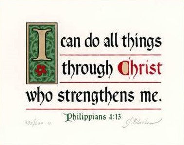 Philippians 4:13 KJV, Print Only 4" x 5"